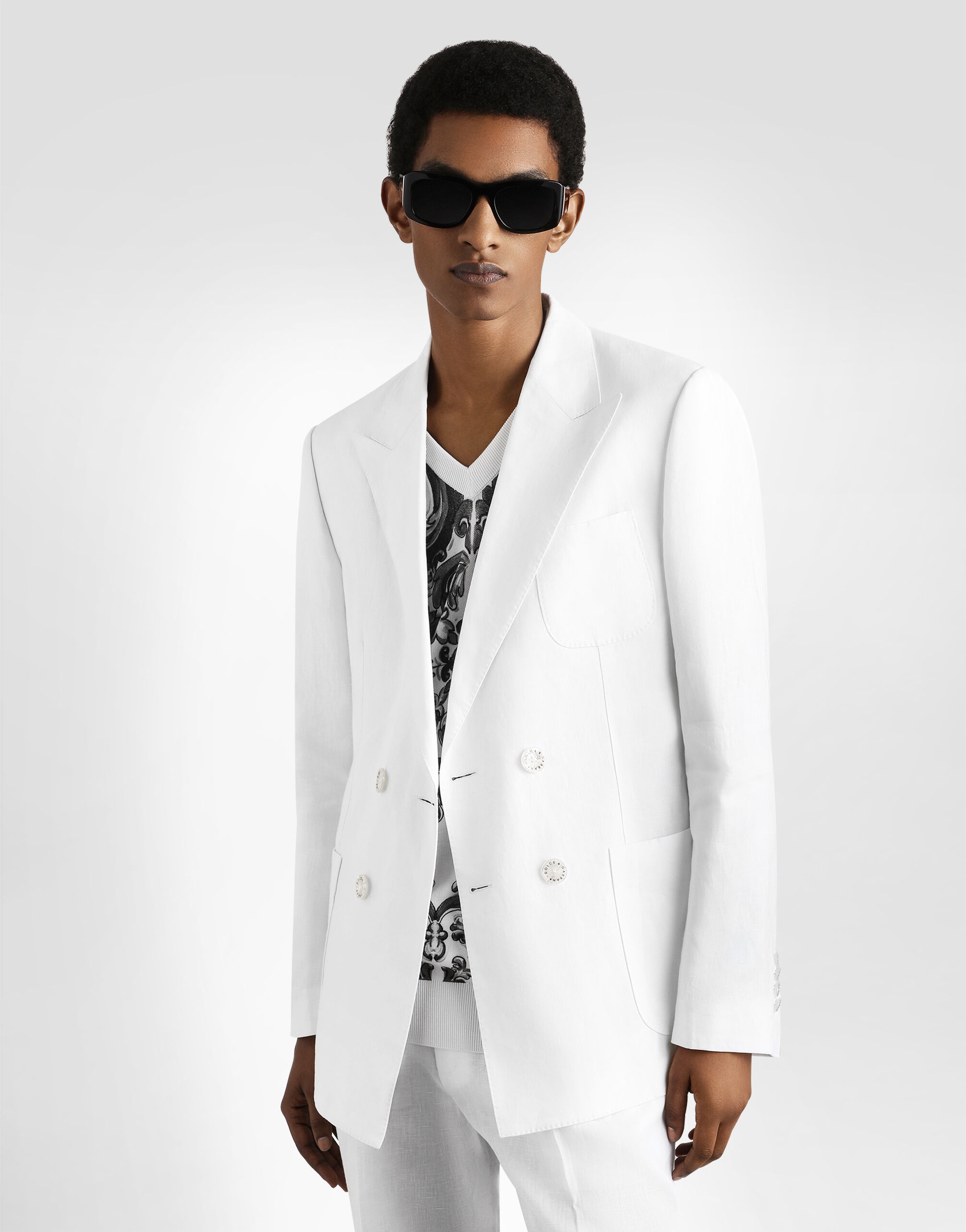 Portofino double-breasted linen jacket - 4