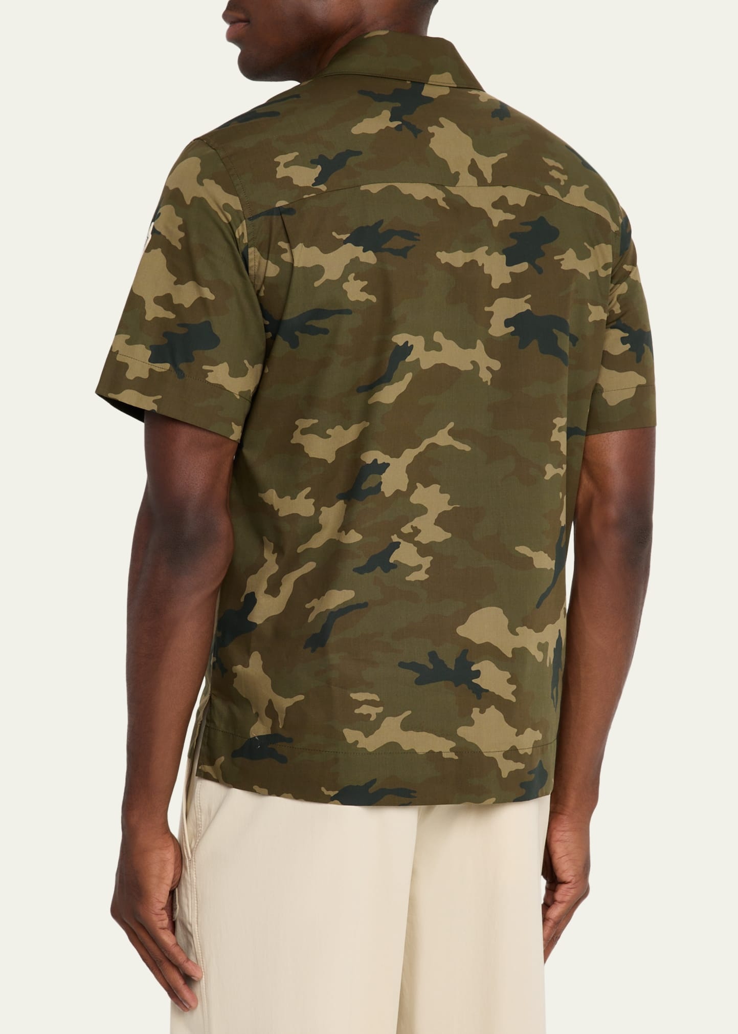 Men's Monogram Camouflage Poplin Camp Shirt - 3