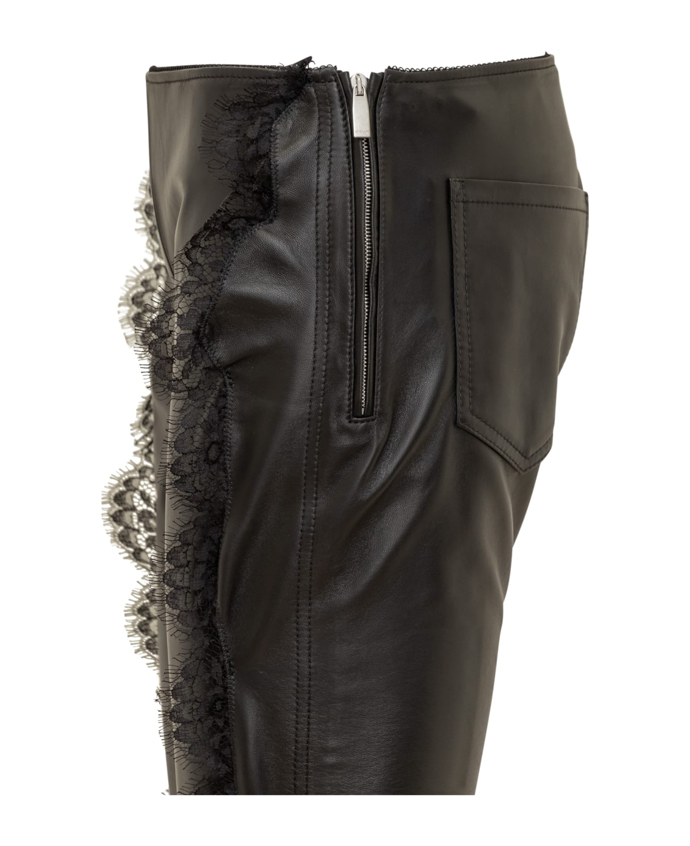 Lace-trim Straight Leg Trousers - 4
