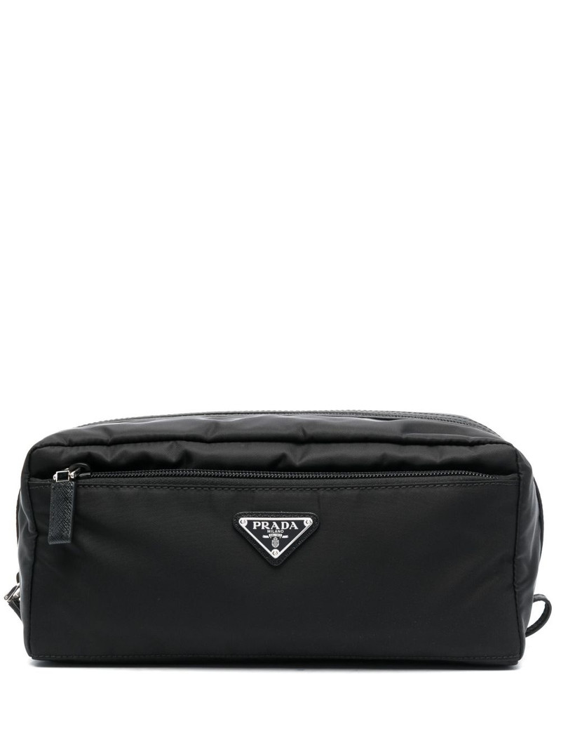 triangle-logo makeup bag 1