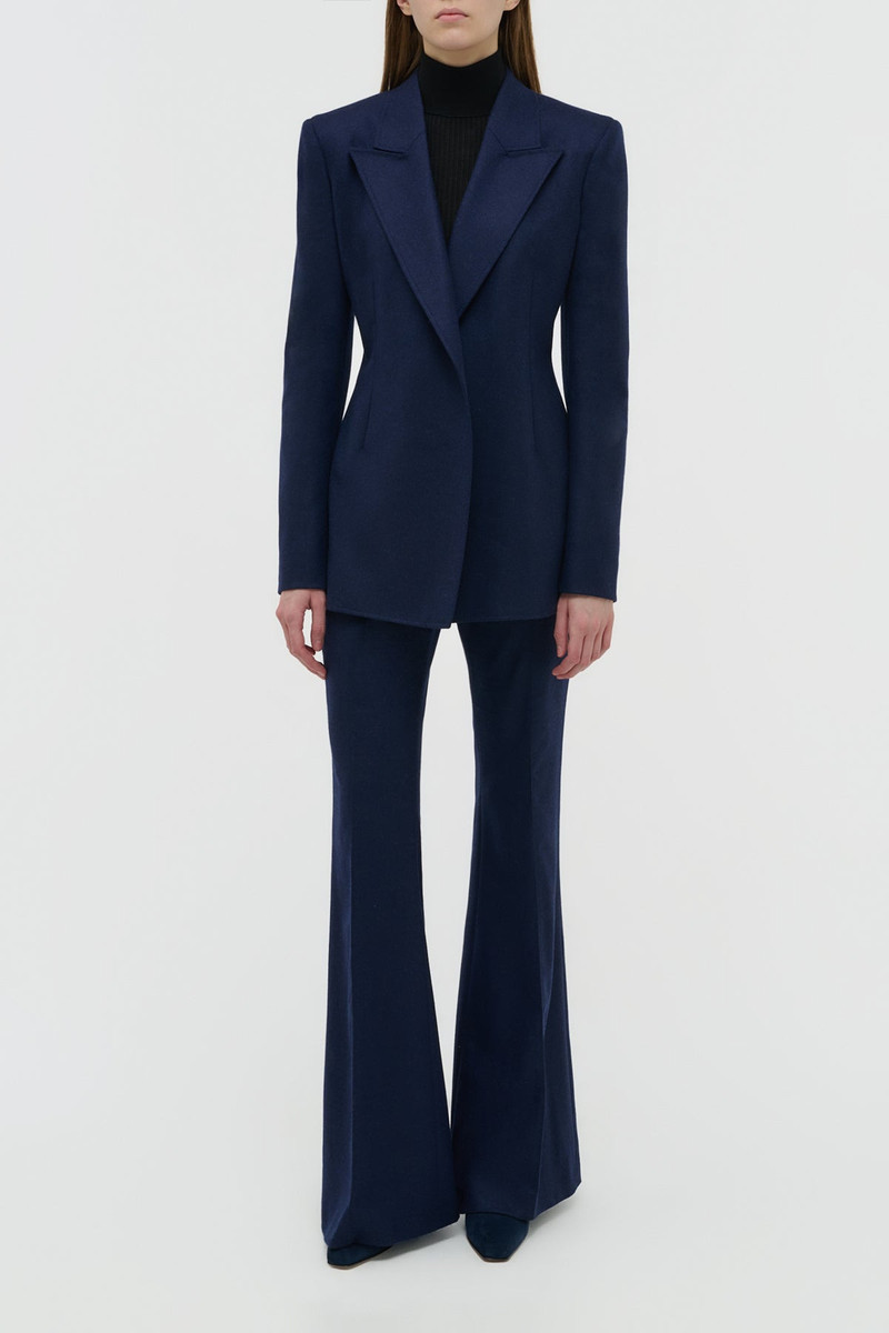 GABRIELA HEARST Mairi Blazer in Navy Wool Cashmere Flannel outlook