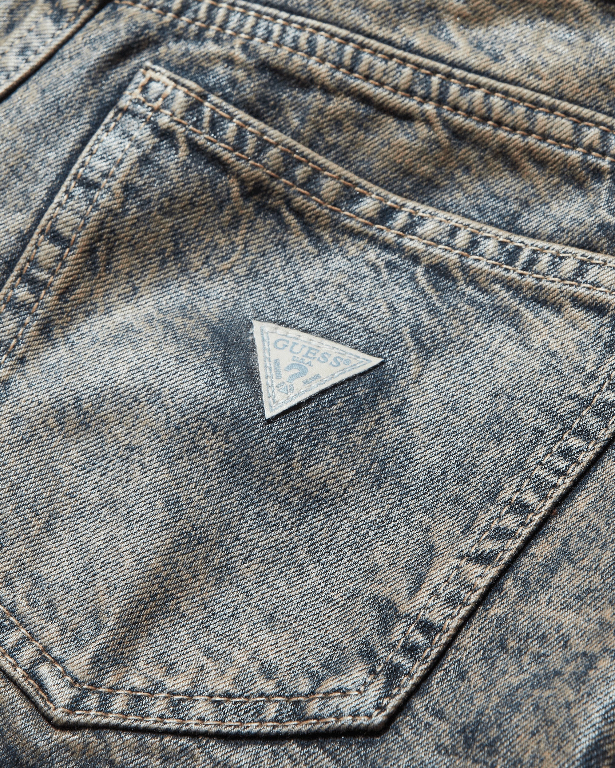 Women's Coated Denim Shorts Heavy Stone Wash - 4