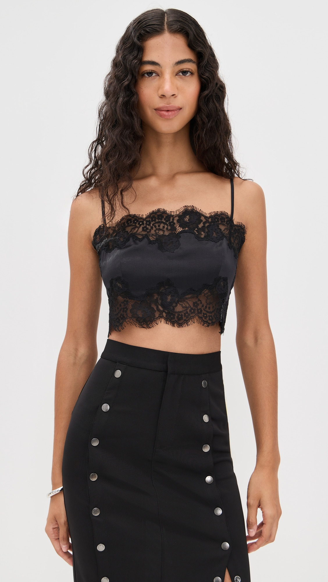 Silk and Lace Bandeau Top - 6