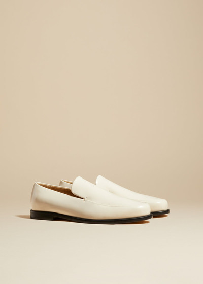 KHAITE The Alessio Loafer in Off-White Leather outlook