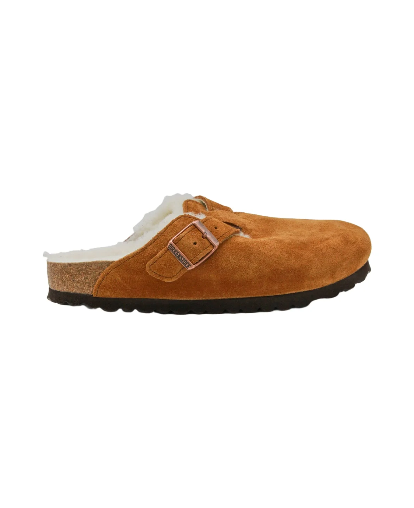 Camel Boston Shearling Flats - 1
