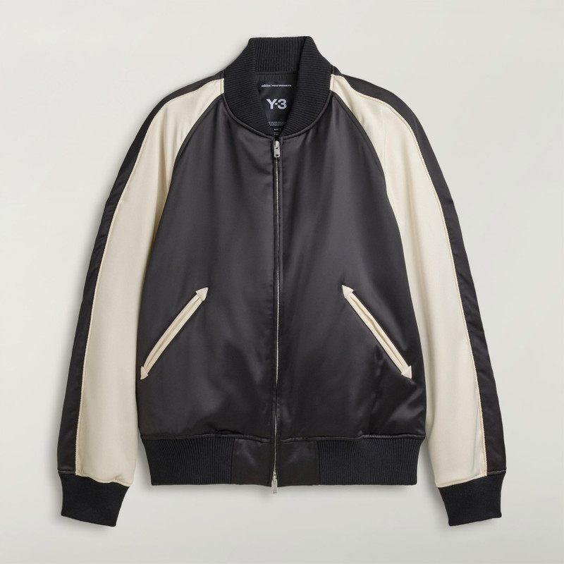 Y-3 LIQUID LOGO SATIN SOUVENIR JACKET 1