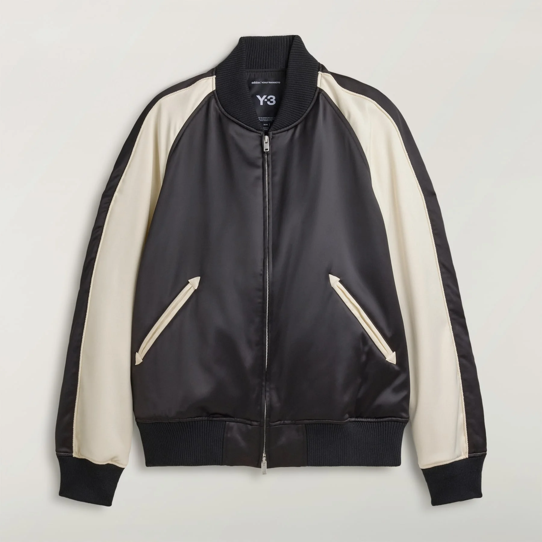 Y-3 LIQUID LOGO SATIN SOUVENIR JACKET - 1