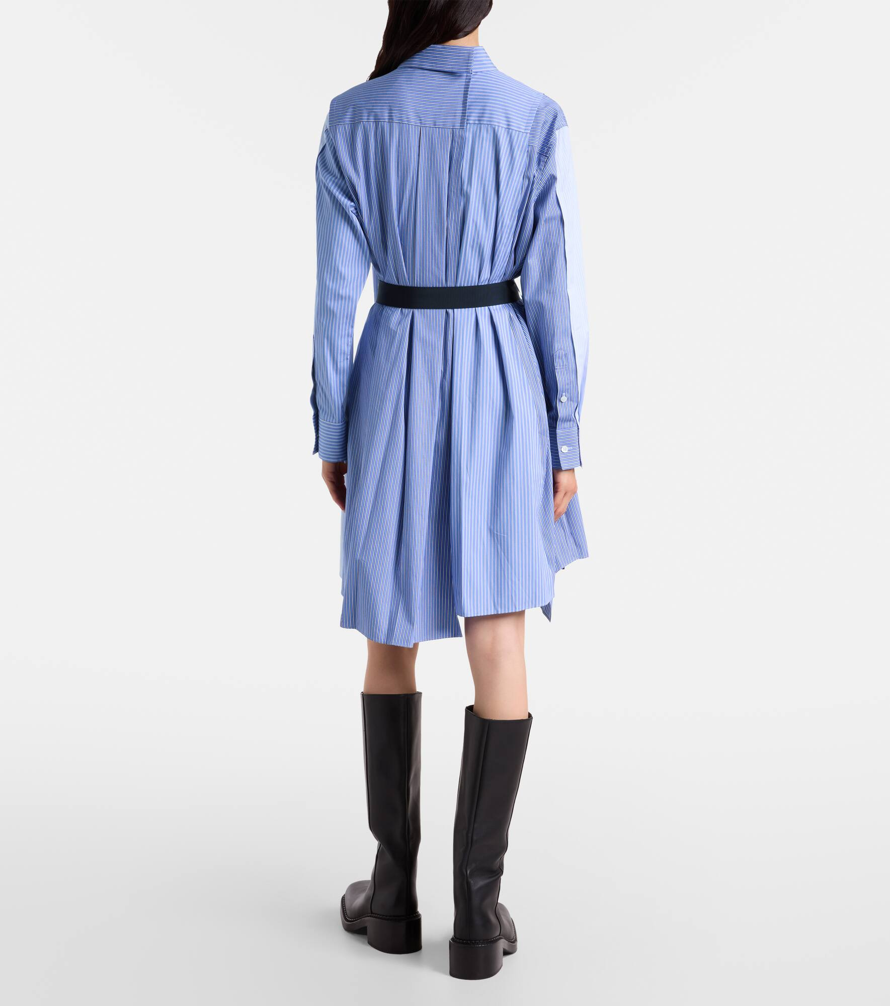 Striped cotton poplin shirt dress - 3