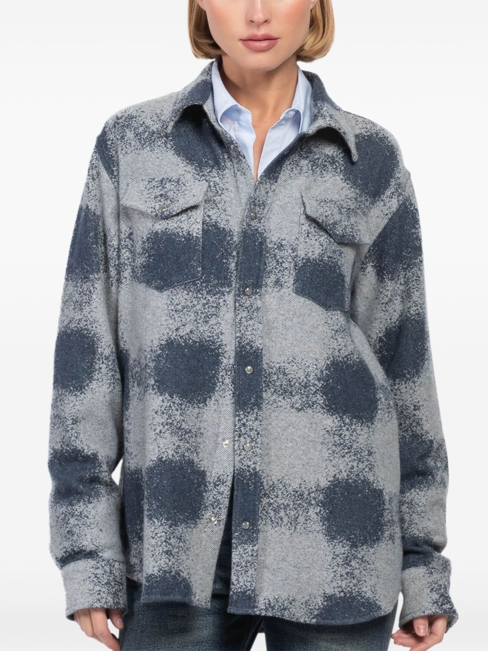 patterned cashmere shirt - 3