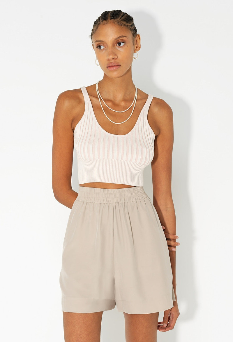 SILK COTTON RIB TANK 1