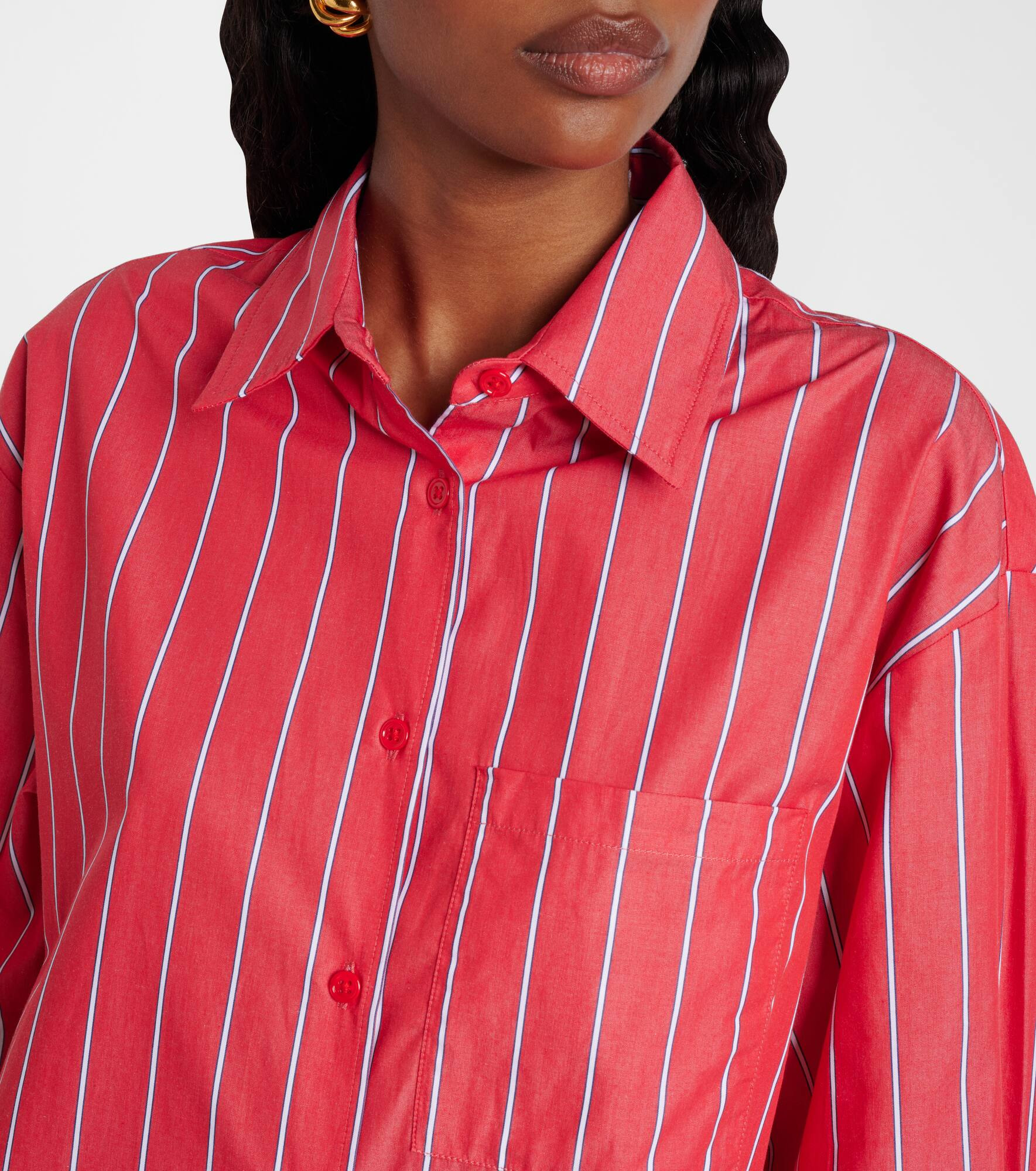 Lui striped cotton poplin shirt - 4