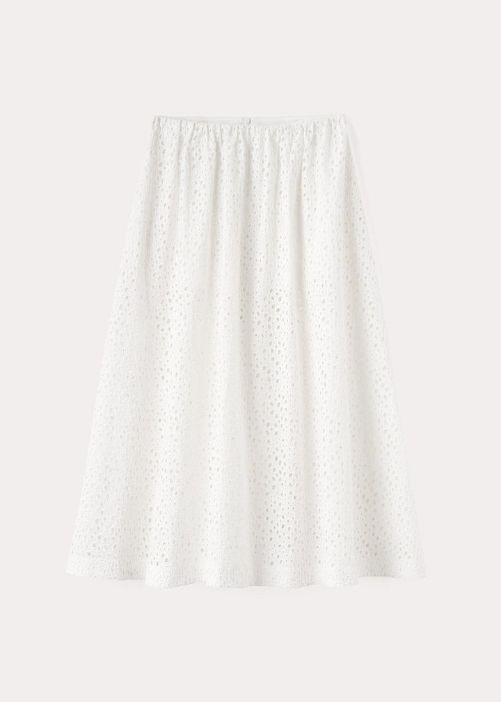 Broderie anglaise skirt white - 1