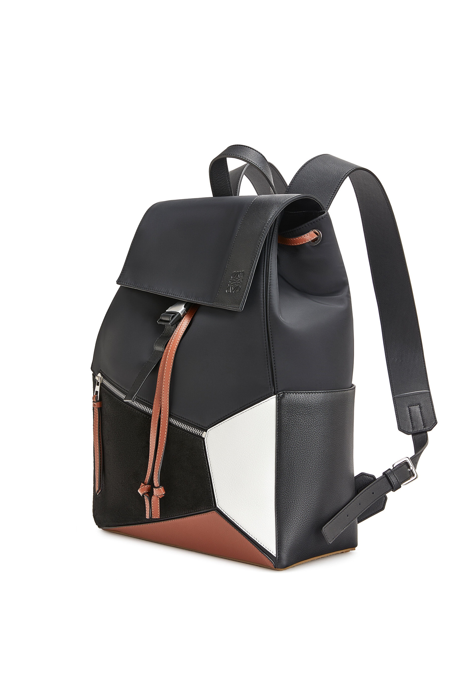 Puzzle backpack in nylon and  calfskin - 2