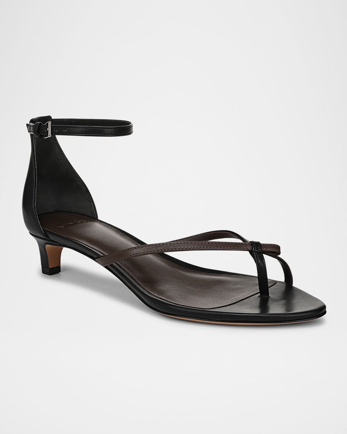 Siri Bicolor Leather Kitten Sandals - 2