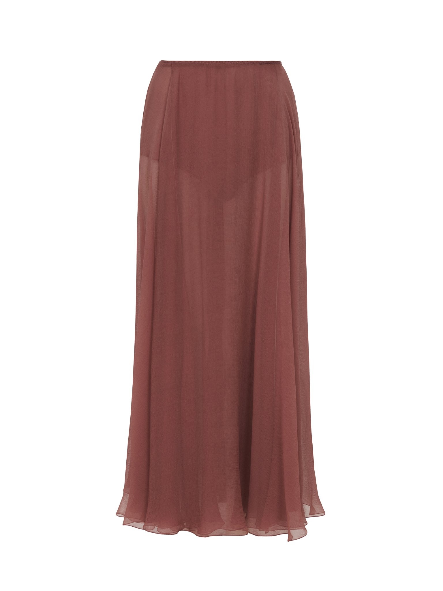 FLOU MIDI SKIRT IN SILK MOUSSELINE - 1