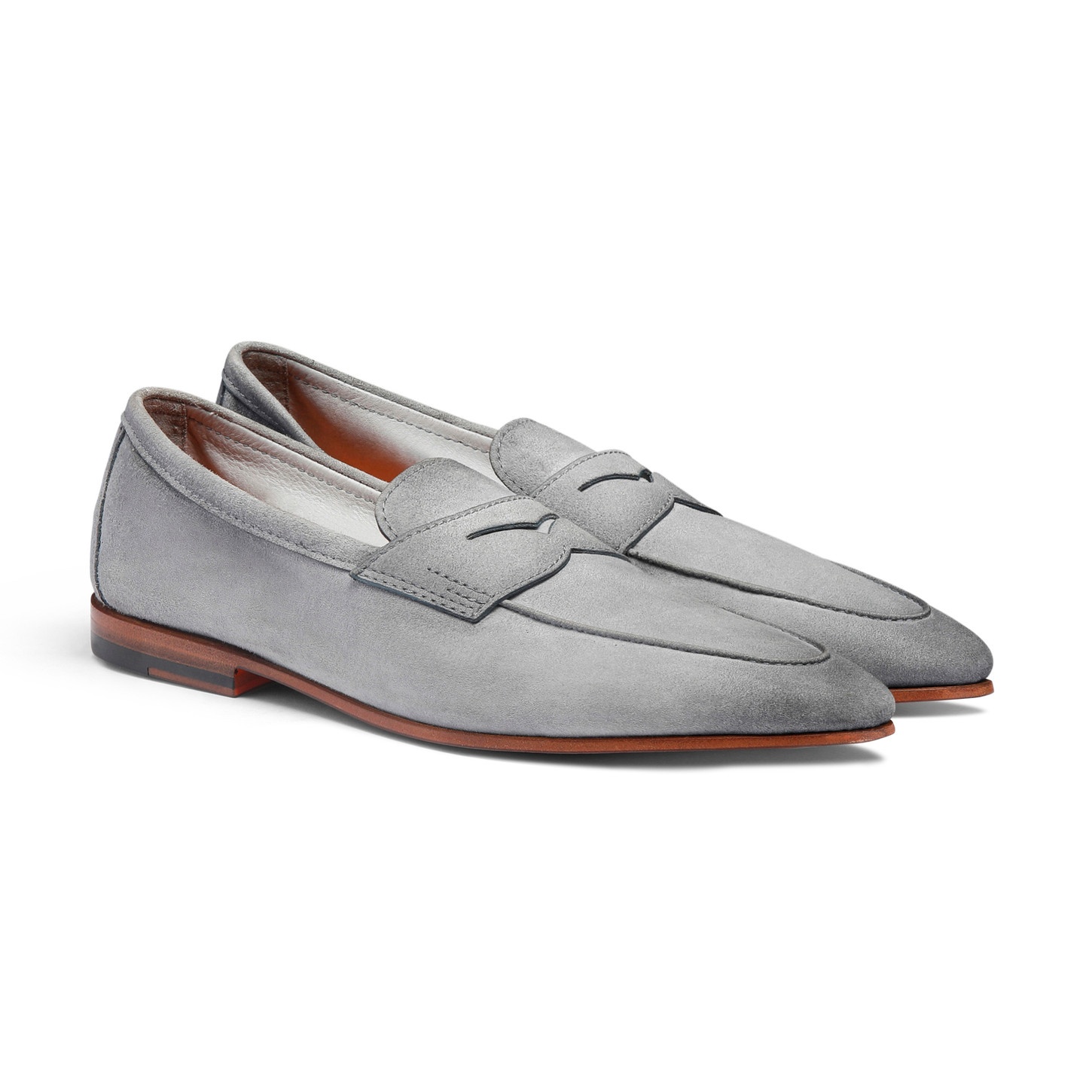 Men's light blue suede Carlo loafer - 3