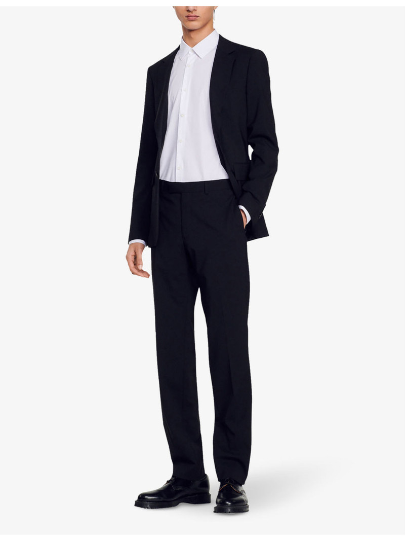 Sandro Slim-fit tapered wool trousers outlook