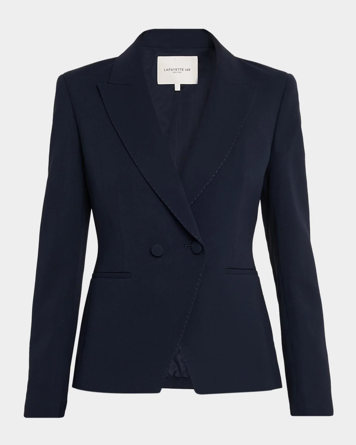 x The Morning Show Double-Breasted Pick Stitch Blazer - 1