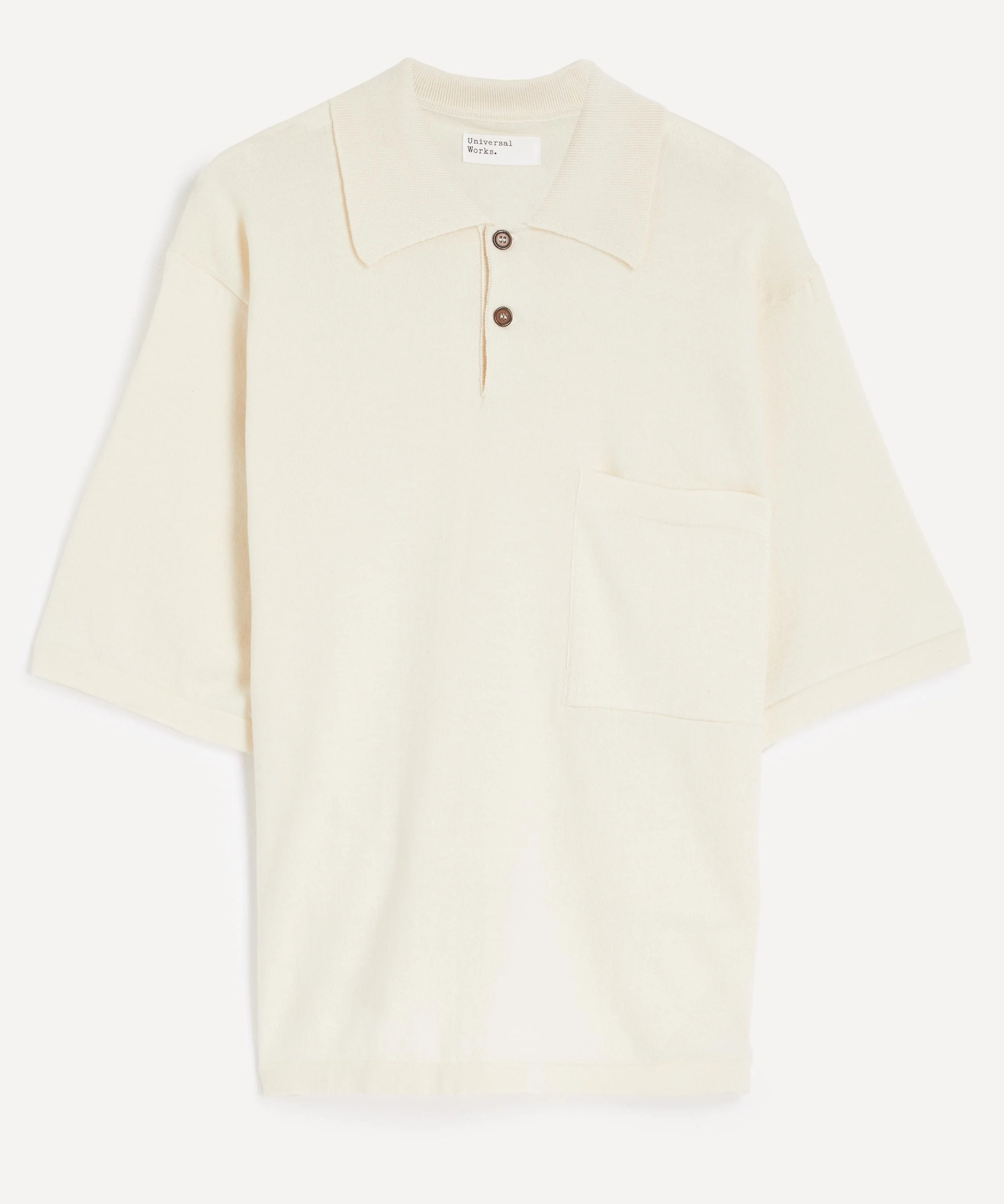 Ecru Woolcot Bio Pullover Knit Shirt - 1