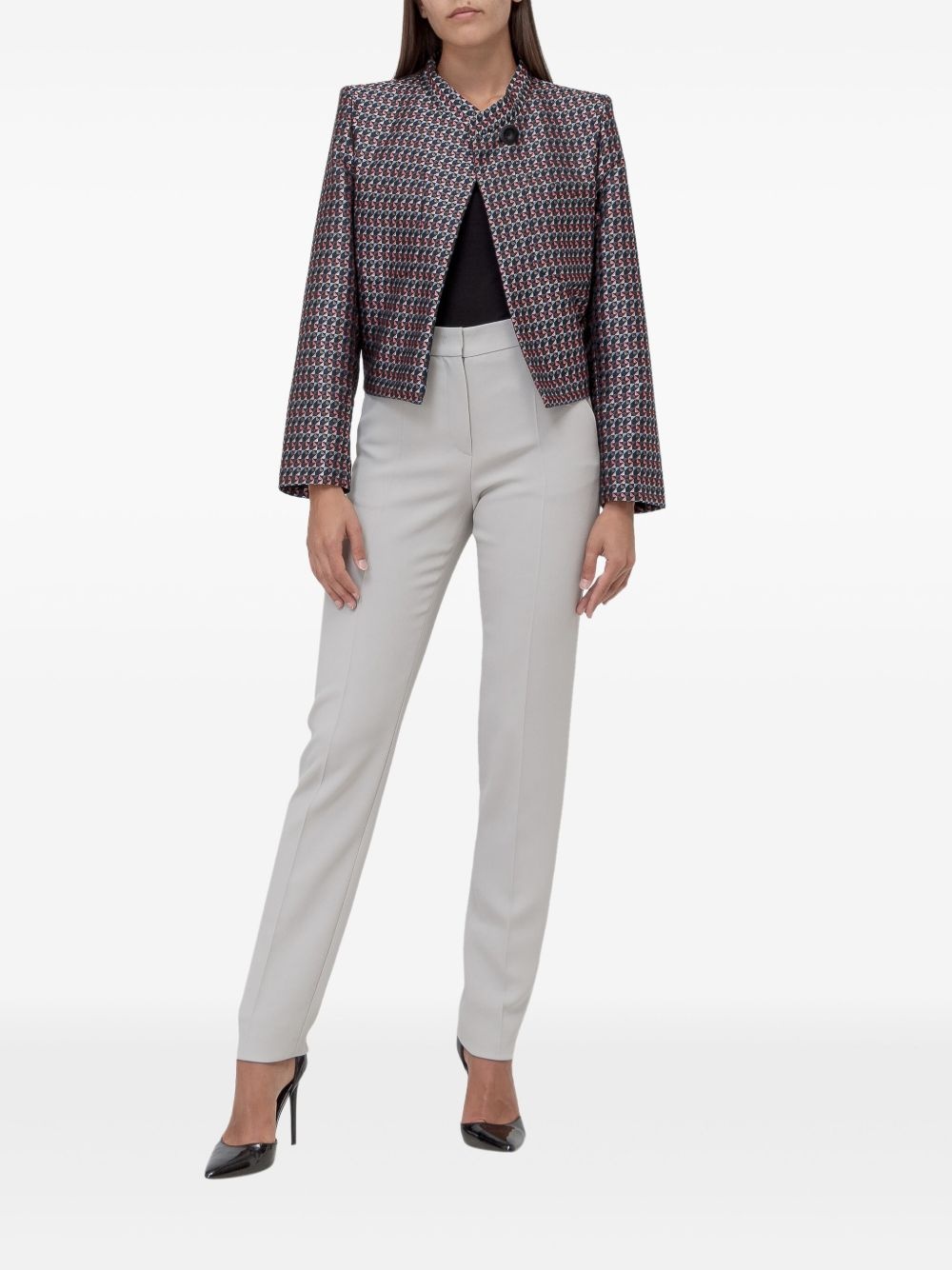 high-waisted slim pants - 2