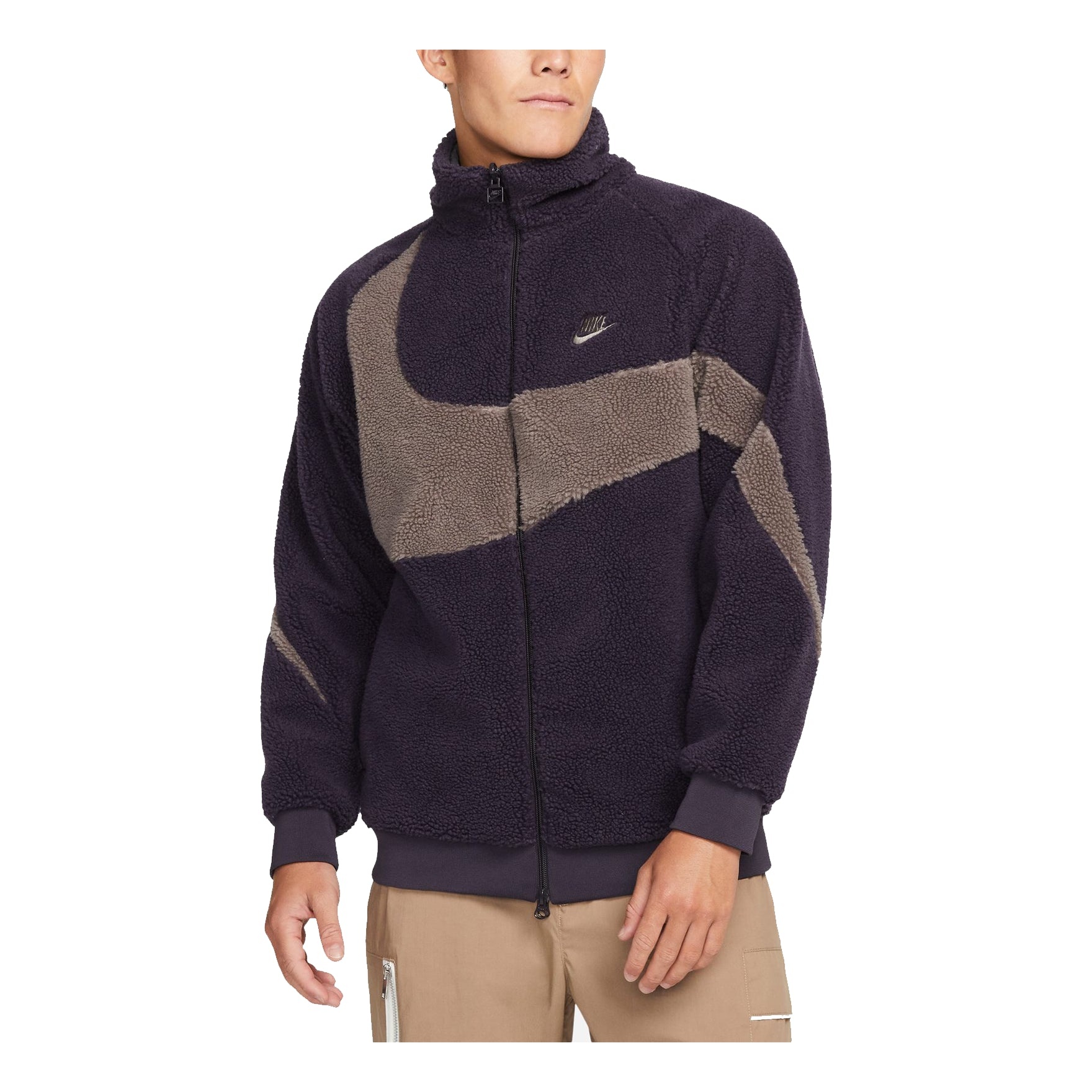 Nike Big Swoosh Reversible Boa Jacket (Asia Sizing) 'Cave Purple' BQ6546-540 - 1