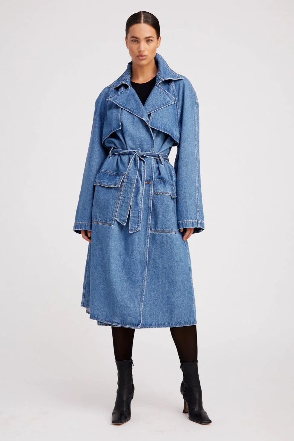 COCO DENIM TRENCH - 1