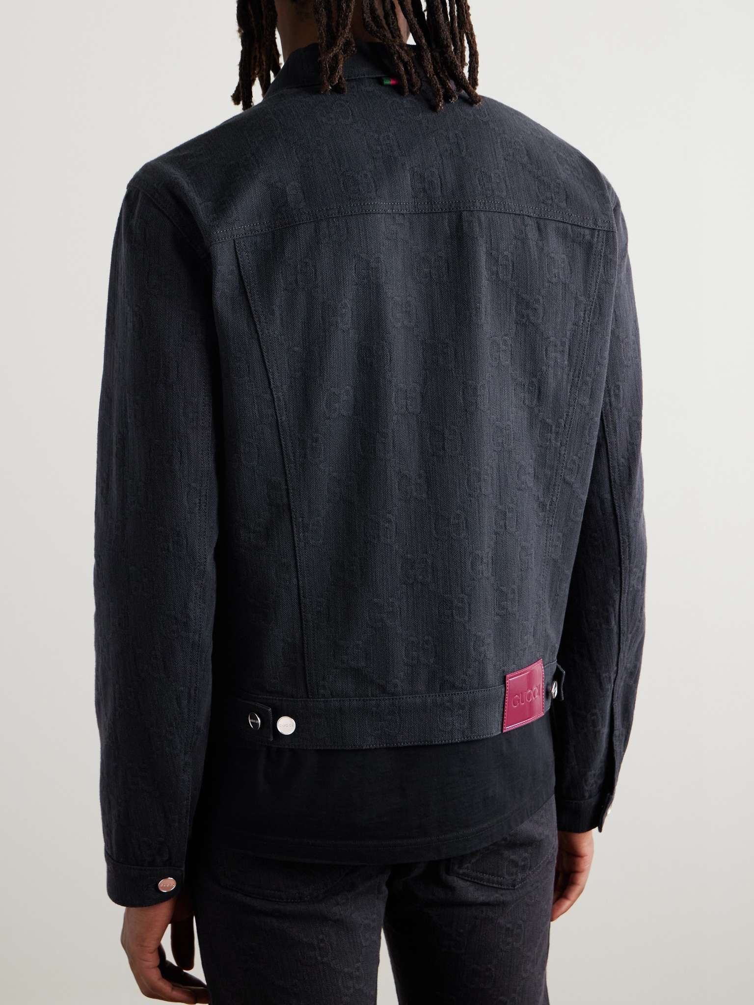 Logo-Jacquard Denim Jacket - 4