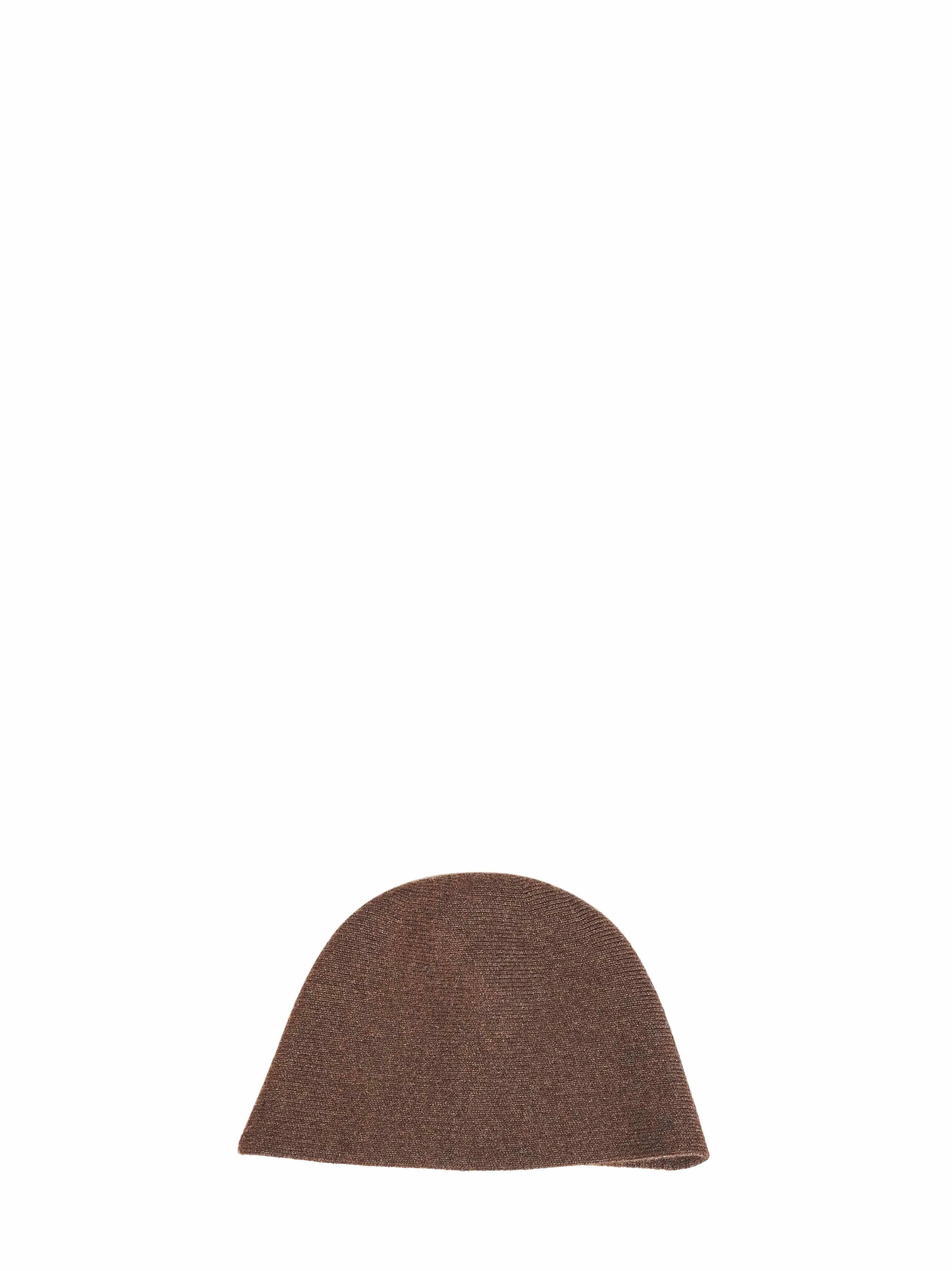 Brown cashmere knit bucket hat - 1