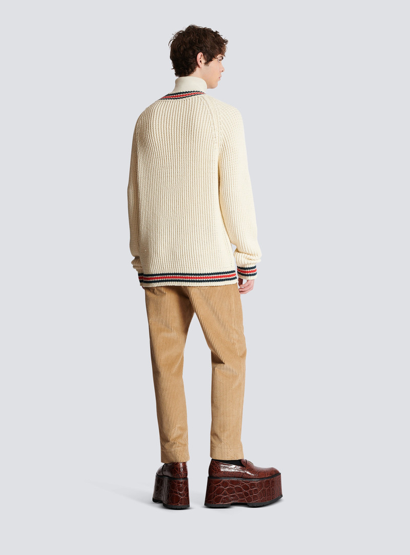 Knit jumper with insignia 4