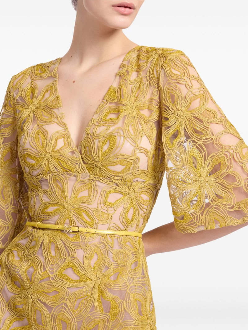 floral-embroidered midi dress 4