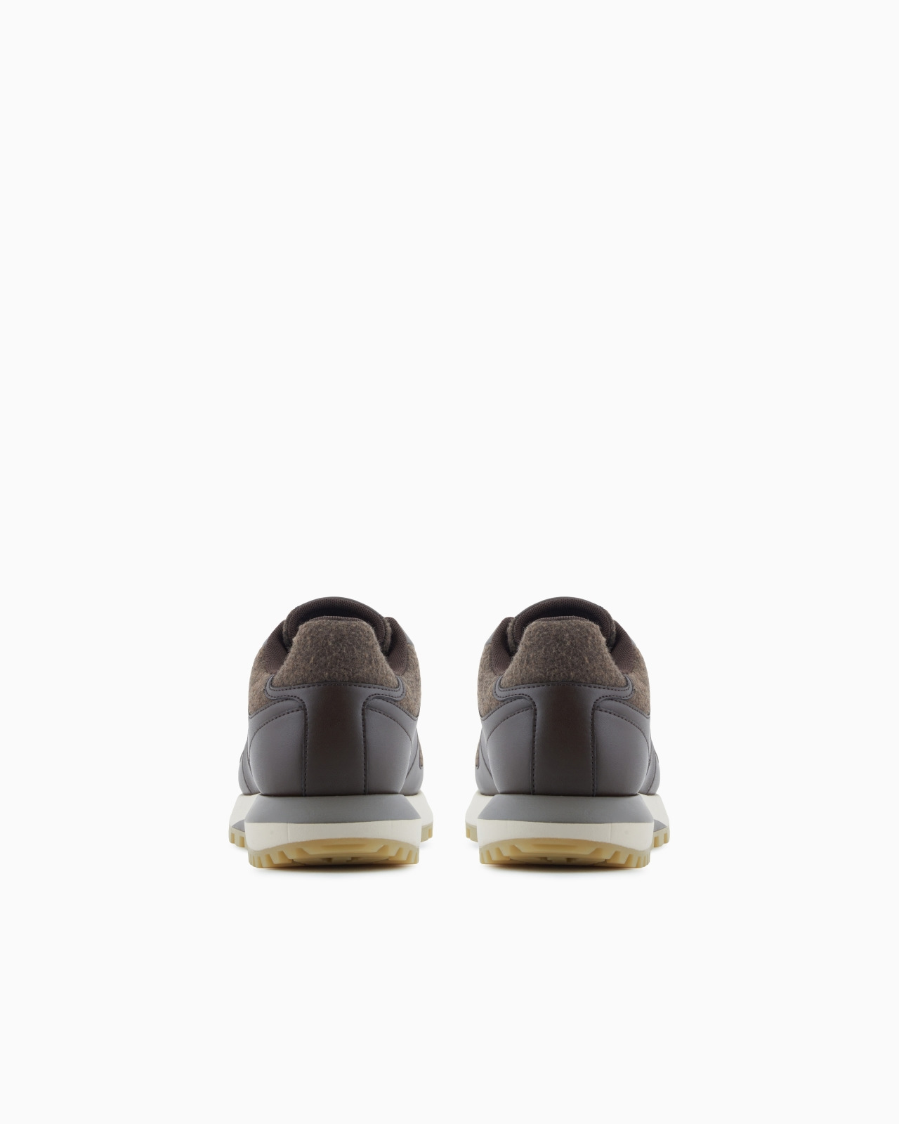 LEATHER SNEAKERS WITH FELT DETAILS - 4