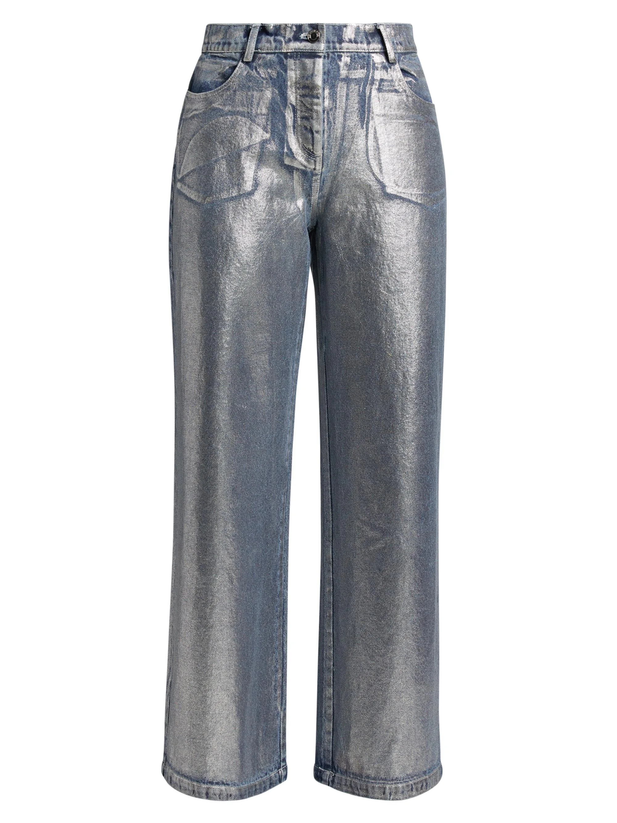 Women's Sabrina Silver Foil Jeans - Silver Foil - 1