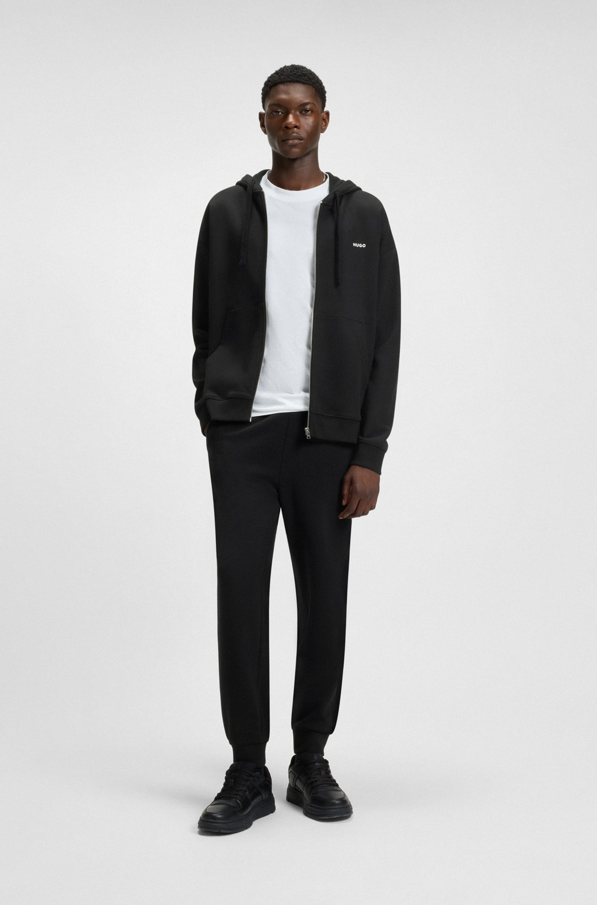 COTTON-TERRY TRACKSUIT BOTTOMS WITH LOGO PRINT - 4