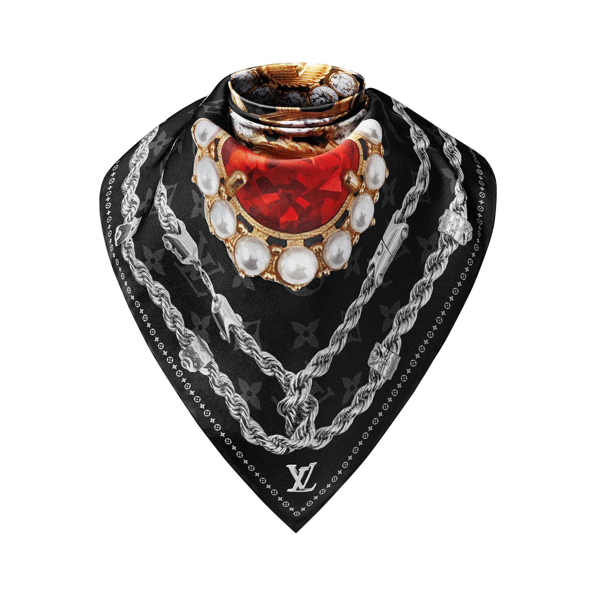 LV Dynasty Brooch Silk Square - 2