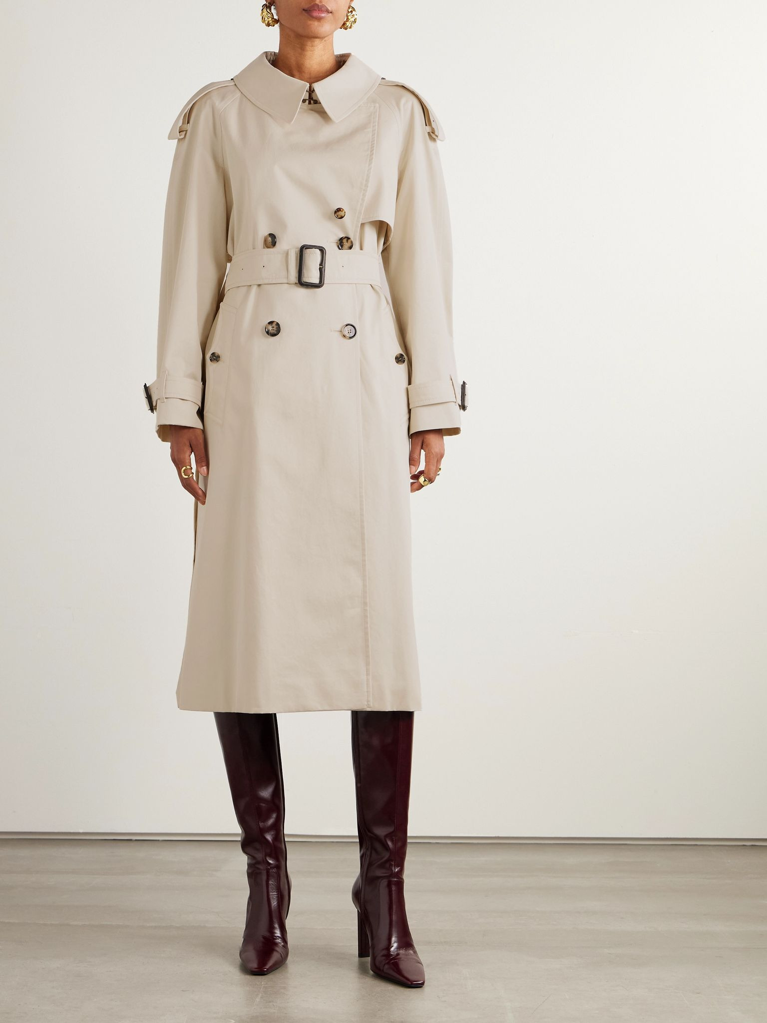 Fitzrovia cotton-gabardine trench coat Beige - 3