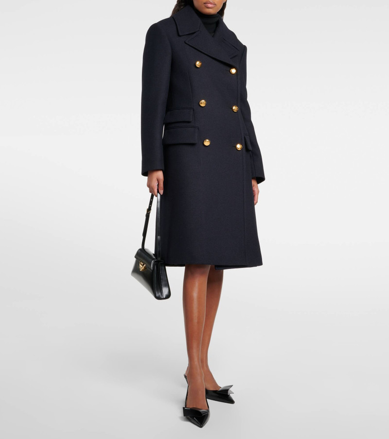 Double-breasted wool coat 6