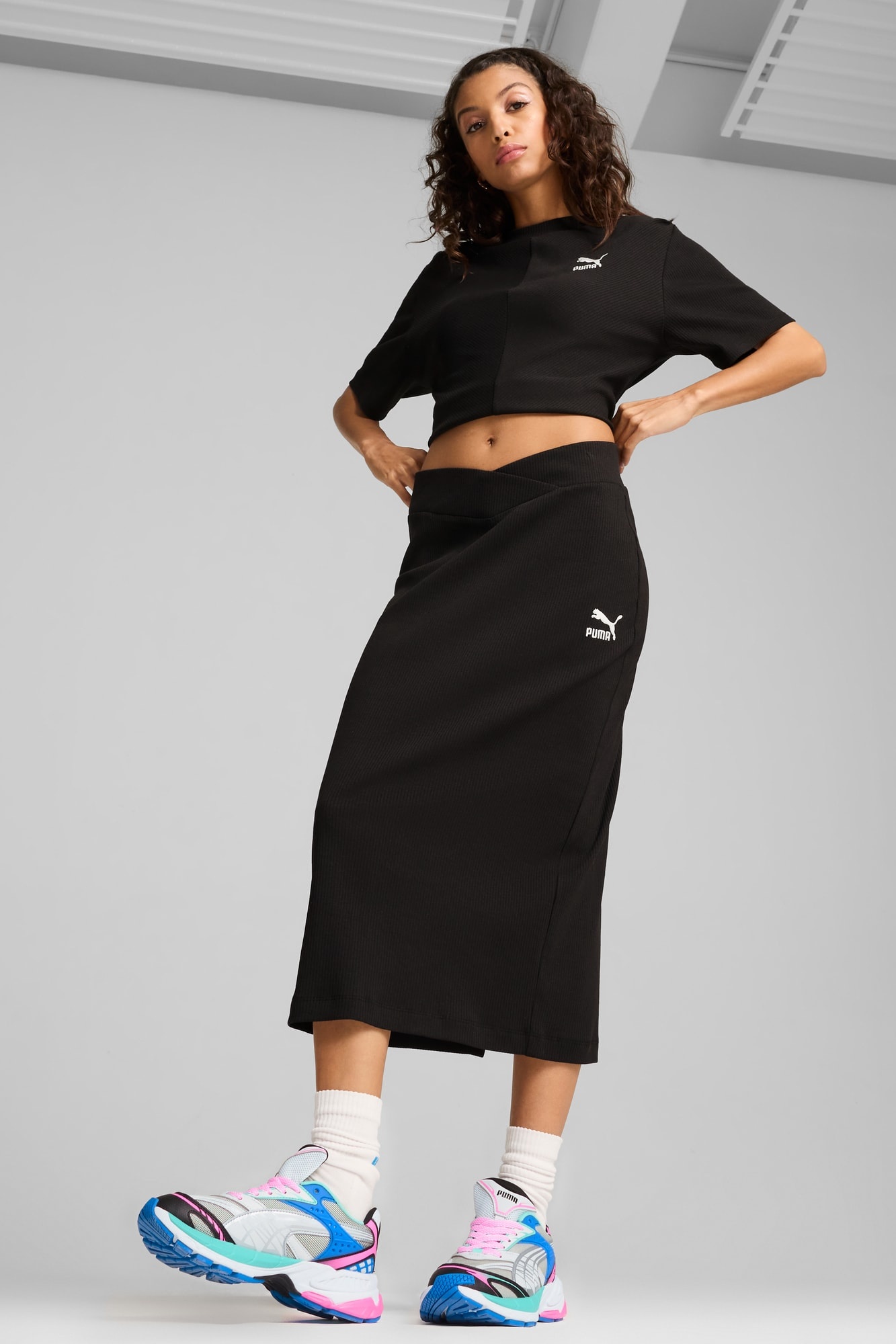 CLASSICS Women's Ribbed Midi Skirt - 5