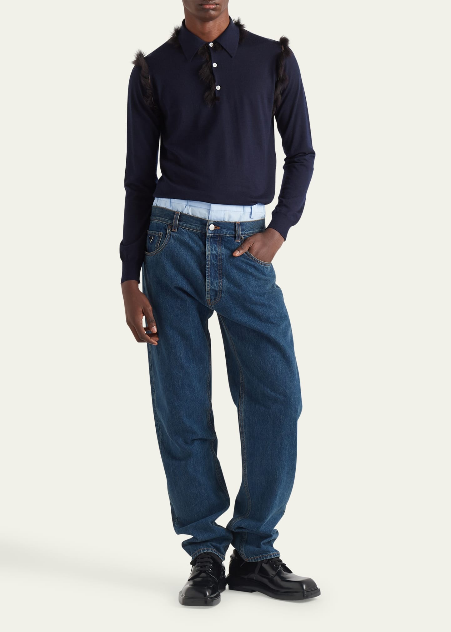 Men's Relaxed Used-Look Jeans - 2