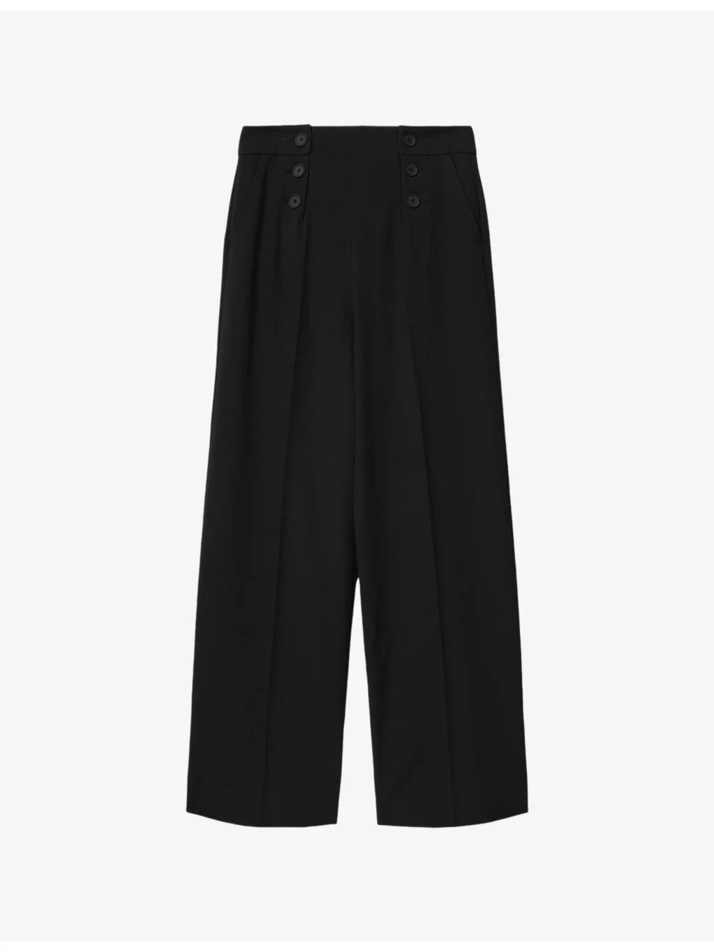 Raina Wide-Leg Stretch-Woven Trousers - 1