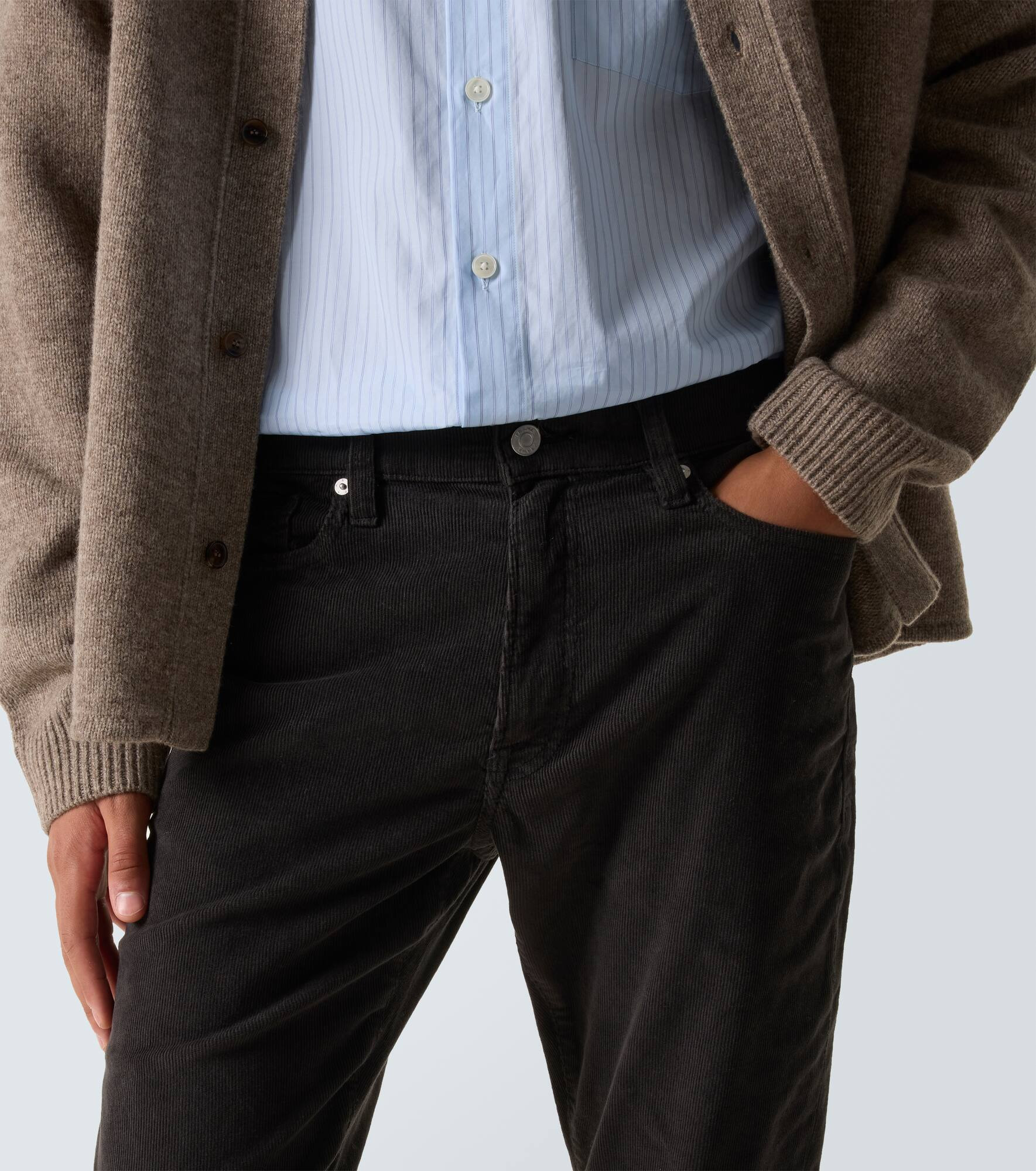 L'Homme Slim cotton corduroy slim pants - 5