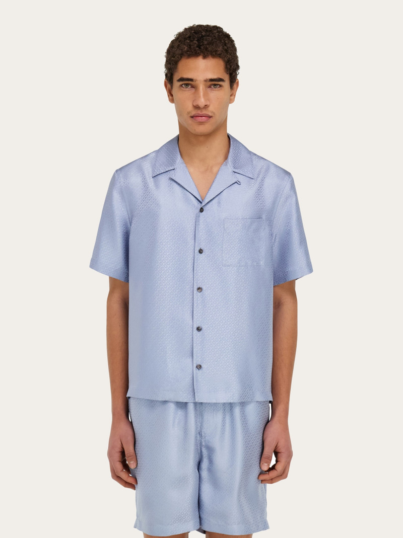 FERRAGAMO Short sleeve silk shirt outlook