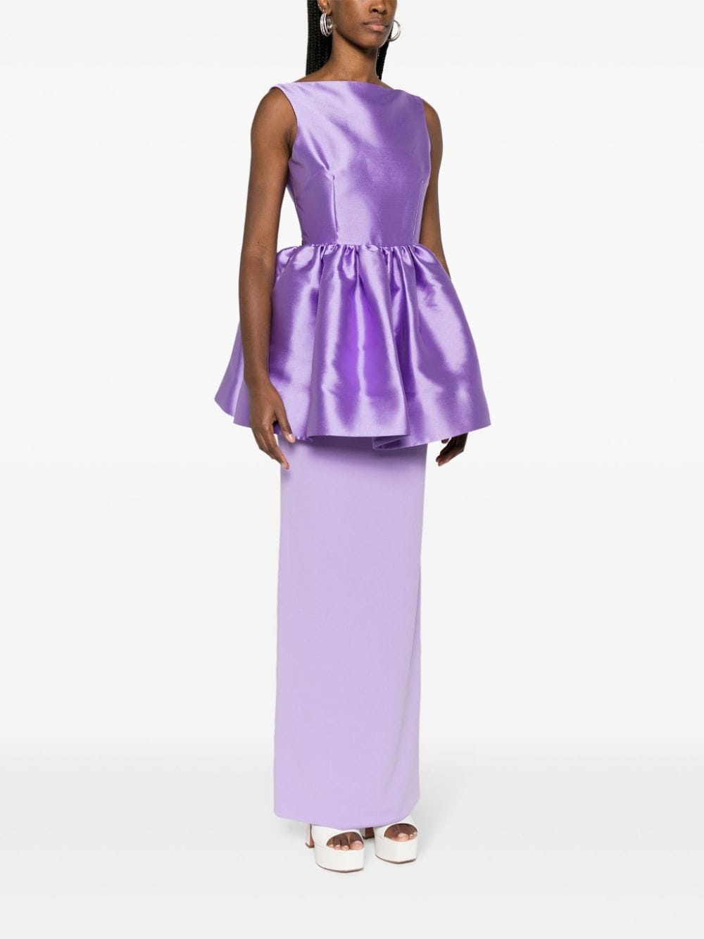 SOLACE ALDA MAXI DRSS PEPLUM WST LILAC - 3