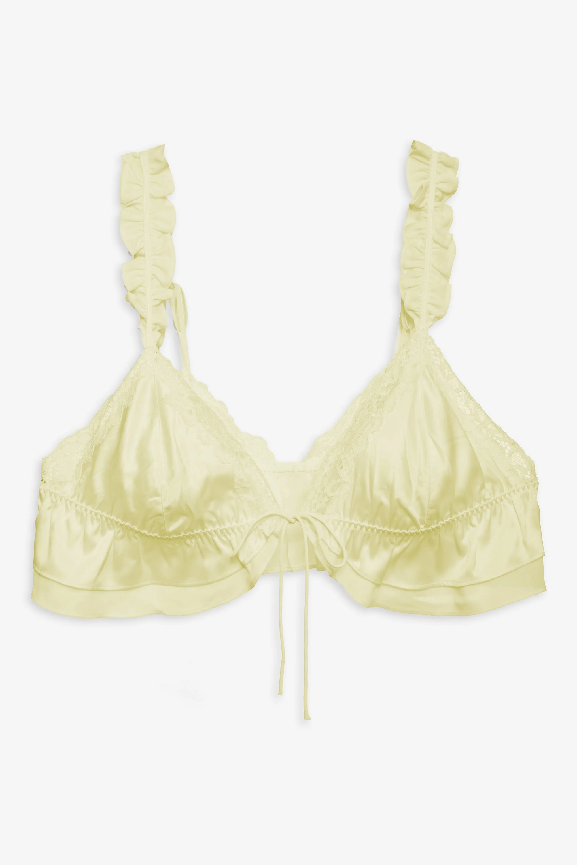 Butterfly Lace Ruffle Bralette - 1