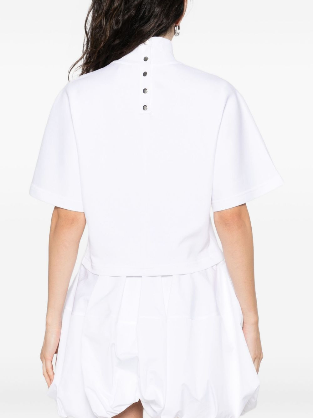 high-neck cropped top - 4