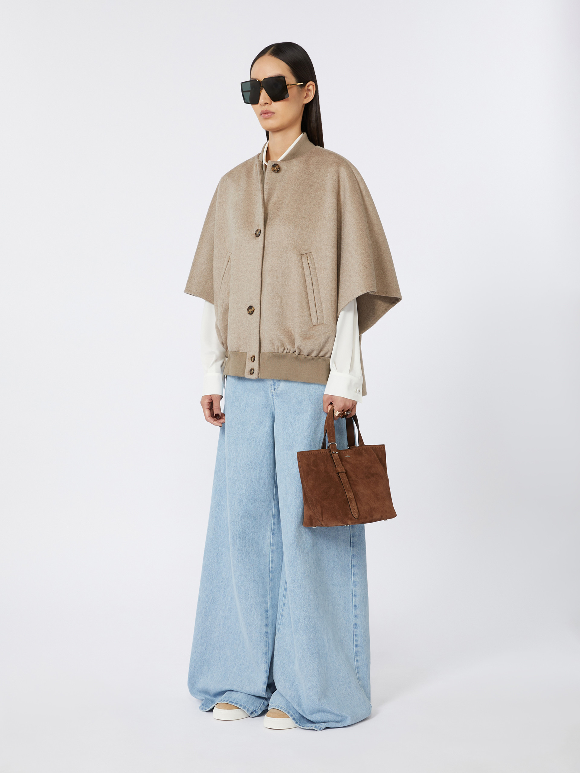 LETICIA Lightweight cashmere cape - 2
