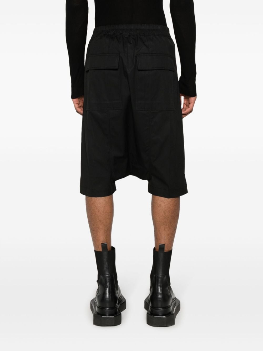 poplin drop-crotch shorts - 4