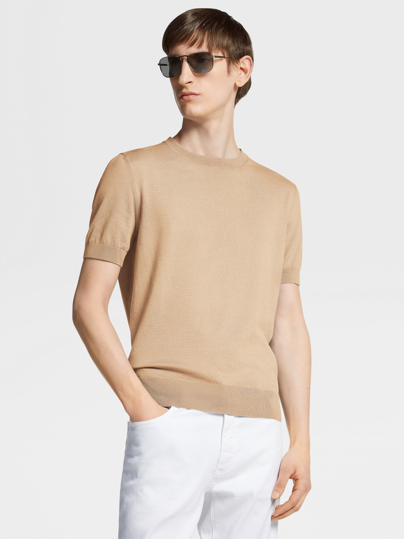 PEACH COLOR PREMIUM COTTON T-SHIRT 5