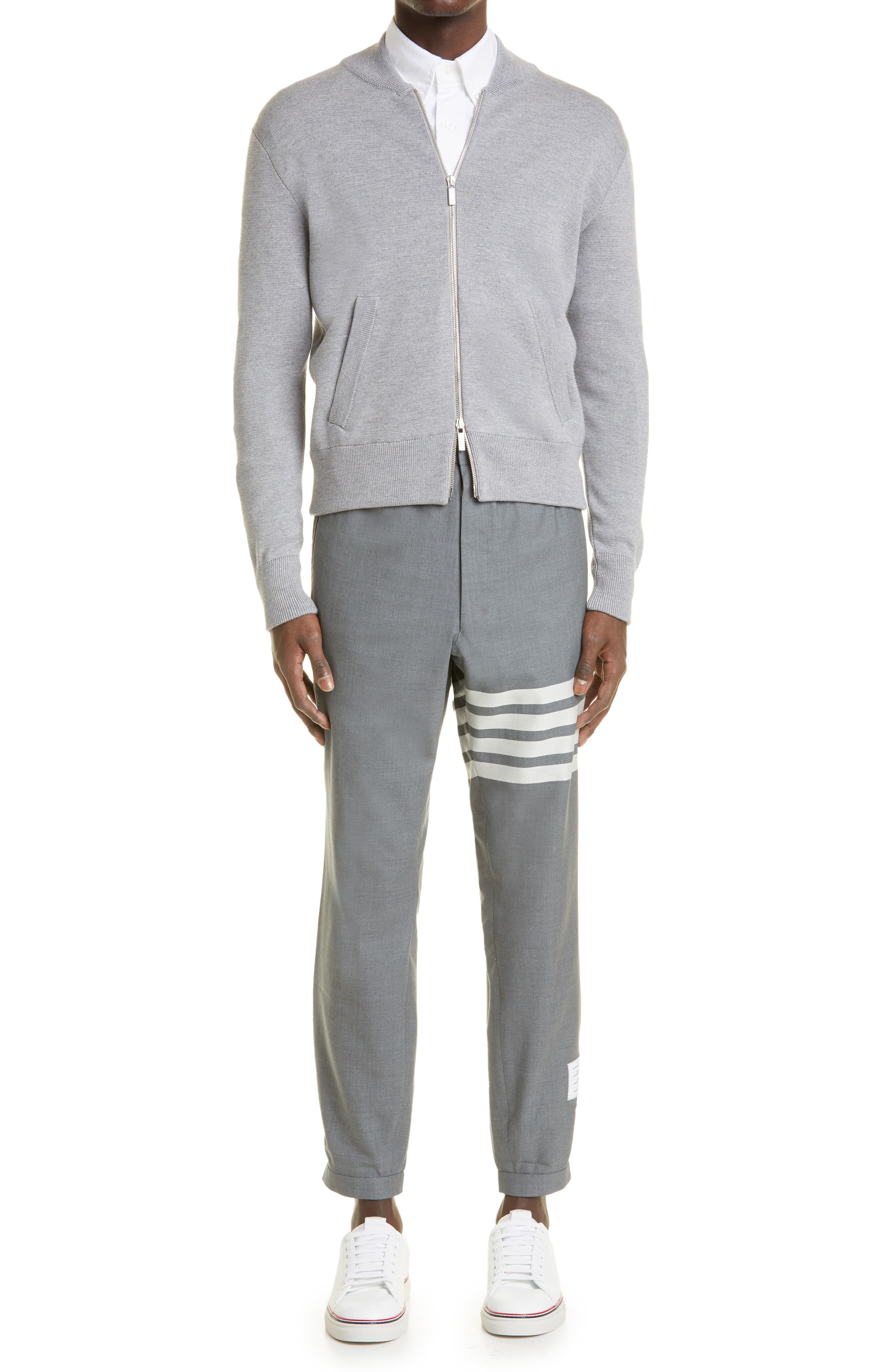 Thom Browne 4-Bar Wool Track Pants in Med Grey at Nordstrom - 7