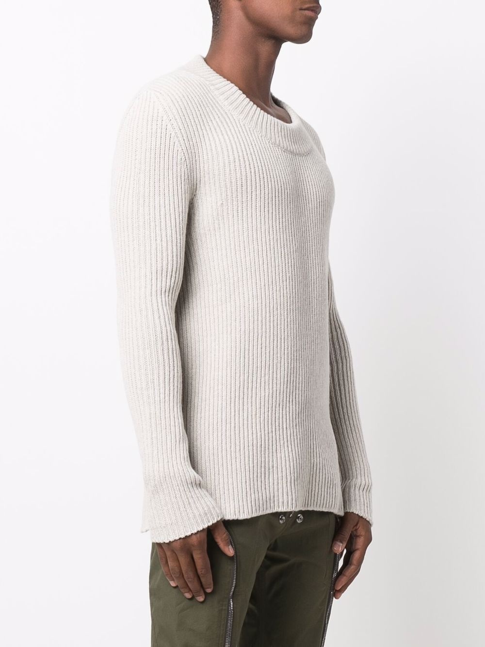 cashmere-blend ribbed knit jumper - 3