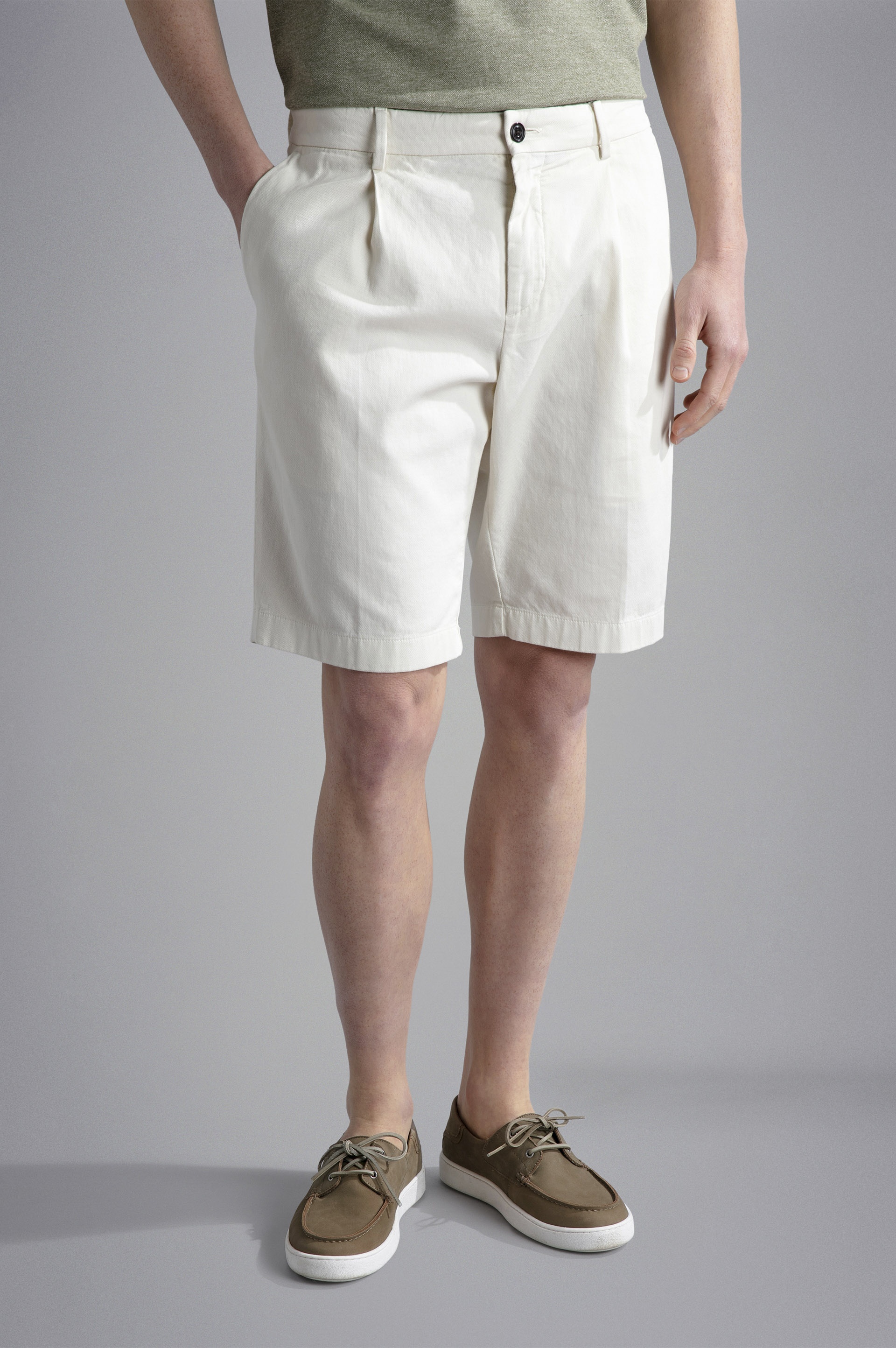 COTTON STRETCH BERMUDA SHORTS - 7